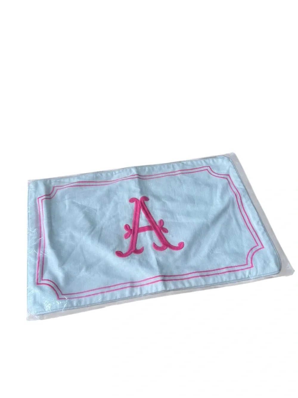Monique Lhuillier x Pottery Barn Kids Personalized Pillow Cover “A” NWT